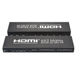 Maxbell HD 4K HDMI Matrix Switch Box Switcher Splitter Converter 6 in 2 out EU Plug