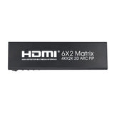 Maxbell HD 4K HDMI Matrix Switch Box Switcher Splitter Converter 6 in 2 out EU Plug