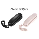 Maxbell Wall Mount Desktop Corded Fixed Telephone Landline Wired Handset Phone Pink