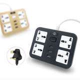 Maxbell Power Strip Socket 3 USB Ports 1.8 Meter Cord Surge Protectors