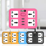 Maxbell Power Strip Socket 3 USB Ports 1.8 Meter Cord Surge Protector Fast-Charging