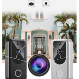 Maxbell 1080P HD Video Doorbell Wide Angle No Hard-Wiring Battery Powered for Home Black