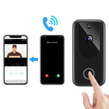 Maxbell 1080P HD Video Doorbell Wide Angle No Hard-Wiring Battery Powered for Home Black