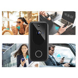 Maxbell 1080P HD Video Doorbell Wide Angle No Hard-Wiring Battery Powered for Home Black