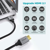 Maxbell HDMI 2.1 Cable 8K 48Gbps HD Quality Transmission High Speed Durable 1M