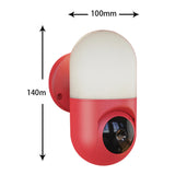 Maxbell Camera Wall Lamp IP Wireless 360 Degree Night Vision Auto Tracking US Red