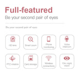 Maxbell Camera Wall Lamp IP Wireless 360 Degree Night Vision Auto Tracking US Red