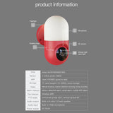 Maxbell Camera Wall Lamp IP Wireless 360 Degree Night Vision Auto Tracking US Red