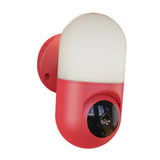 Maxbell Camera Wall Lamp IP Wireless 360 Degree Night Vision Auto Tracking US Red