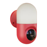 Maxbell Camera Wall Lamp IP Wireless 360 Degree Night Vision Auto Tracking US Red