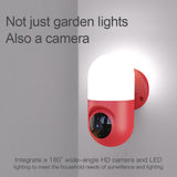 Maxbell Camera Wall Lamp IP Wireless 360 Degree Night Vision Auto Tracking US Red
