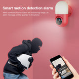 Maxbell Camera Wall Lamp IP Wireless 360 Degree Night Vision Auto Tracking US Red