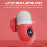 Maxbell Camera Wall Lamp IP Wireless 360 Degree Night Vision Auto Tracking US Red