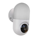 Maxbell Camera Wall Lamp IP Wireless 360 Degree Night Vision Auto Tracking US White