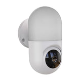 Maxbell Camera Wall Lamp IP Wireless 360 Degree Night Vision Auto Tracking US White