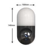 Maxbell Camera Wall Lamp IP Wireless 360 Degree Night Vision Auto Tracking US Black