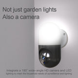 Maxbell Camera Wall Lamp IP Wireless 360 Degree Night Vision Auto Tracking US Black