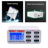 Maxbell Multiple 6-Port USB Charger Phone Charger Adapter QC3.0 Fast Charger US Plug