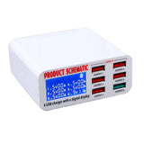 Maxbell Multiple 6-Port USB Charger Phone Charger Adapter QC3.0 Fast Charger UK Plug