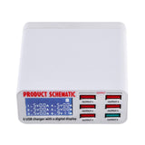 Maxbell Multiple 6-Port USB Charger Phone Charger Adapter QC3.0 Fast Charger UK Plug
