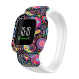 Maxbell Children Silicone Band Strap Belt Fit for GarminFit JR3 Peacock