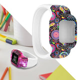 Maxbell Children Silicone Band Strap Belt Fit for GarminFit JR3 Peacock