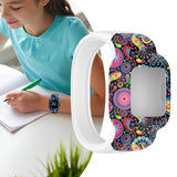 Maxbell Children Silicone Band Strap Belt Fit for GarminFit JR3 Peacock