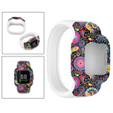Maxbell Children Silicone Band Strap Belt Fit for GarminFit JR3 Peacock