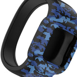 Maxbell Children Silicone Band Strap Belt Fit for GarminFit JR3 Camouflage Blue