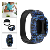 Maxbell Children Silicone Band Strap Belt Fit for GarminFit JR3 Camouflage Blue