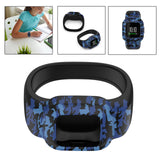 Maxbell Children Silicone Band Strap Belt Fit for GarminFit JR3 Camouflage Blue