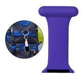 Maxbell Nurses Brooch Pin Silicone Band Strap for iWatch 4 5 6 Purple 42 or 44mm