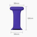 Maxbell Nurses Brooch Pin Silicone Band Strap for iWatch 4 5 6 Sky Blue 38 or 40mm