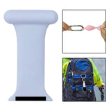 Maxbell Nurses Brooch Pin Silicone Band Strap for iWatch 4 5 6 Sky Blue 38 or 40mm