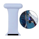 Maxbell Nurses Brooch Pin Silicone Band Strap for iWatch 4 5 6 Sky Blue 38 or 40mm