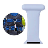 Maxbell Nurses Brooch Pin Silicone Band Strap for iWatch 4 5 6 Sky Blue 38 or 40mm