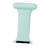 Maxbell Nurses Brooch Pin Silicone Band Strap for iWatch 4 5 6 Light Green 38 40mm