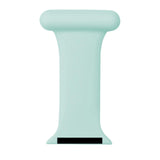Maxbell Nurses Brooch Pin Silicone Band Strap for iWatch 4 5 6 Light Green 38 40mm
