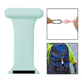 Maxbell Nurses Brooch Pin Silicone Band Strap for iWatch 4 5 6 Light Green 38 40mm