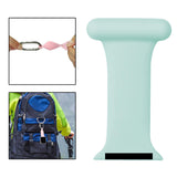 Maxbell Nurses Brooch Pin Silicone Band Strap for iWatch 4 5 6 Light Green 38 40mm