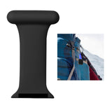 Maxbell Nurses Brooch Pin Silicone Band Strap for iWatch 4 5 6 Black 42 or 44mm
