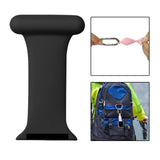 Maxbell Nurses Brooch Pin Silicone Band Strap for iWatch 4 5 6 Black 42 or 44mm