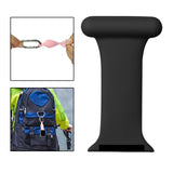 Maxbell Nurses Brooch Pin Silicone Band Strap for iWatch 4 5 6 Black 42 or 44mm