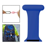 Maxbell Nurses Brooch Pin Silicone Band Strap for iWatch 4 5 6 Blue 38 or 40mm