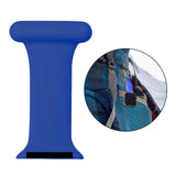 Maxbell Nurses Brooch Pin Silicone Band Strap for iWatch 4 5 6 Blue 38 or 40mm