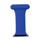 Maxbell Nurses Brooch Pin Silicone Band Strap for iWatch 4 5 6 Blue 42 or 44mm
