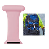 Maxbell Nurses Brooch Pin Silicone Band Strap for iWatch 4 5 6 Pink 42 or 44mm