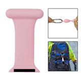 Maxbell Nurses Brooch Pin Silicone Band Strap for iWatch 4 5 6 Pink 42 or 44mm