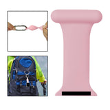 Maxbell Nurses Brooch Pin Silicone Band Strap for iWatch 4 5 6 Pink 42 or 44mm