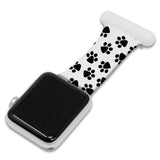 Maxbell Nurse Brooch Pin Silicone Band Watch Strap Fit for iWatch 4 5 6 B 42 or 44mm